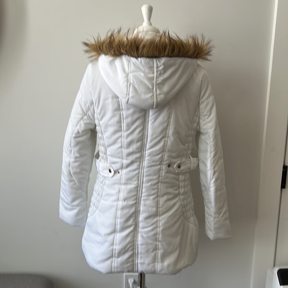 Yoki Outerwear Collection White Bomber Jacket with Hood - Medium - Picture 5 of 16